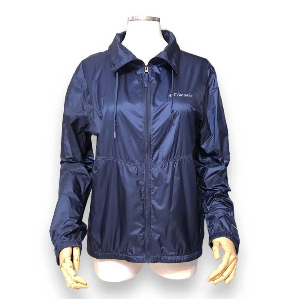 COLUMBIA Navy Omni-Heat Lightweight Windbreaker